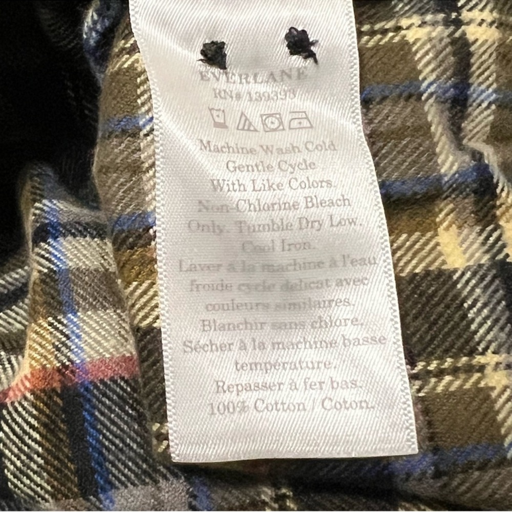 Everlane Oversized Plaid Boxy Flannel Shirt Size Medium New - Picture 10 of 12